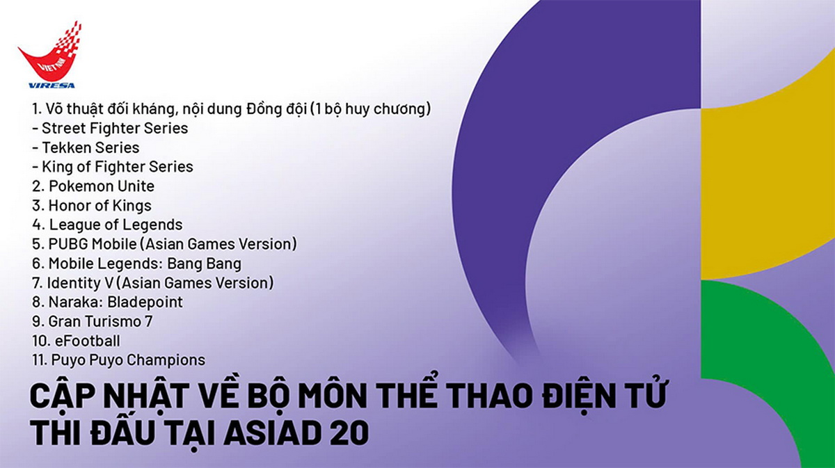 Danh sách các bộ môn Esports sẽ góp mặt tại ASIAN Games 20_692ab45f71559.png